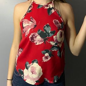 Floral Abercrombie tank top